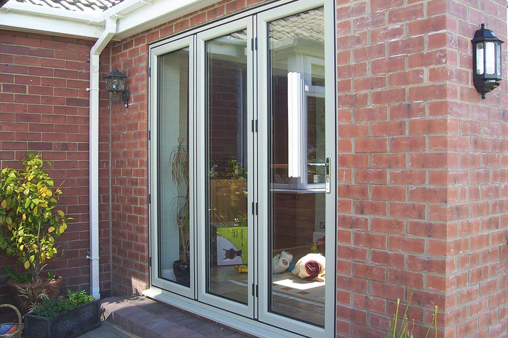 external image of bifold door on the side of a residential property