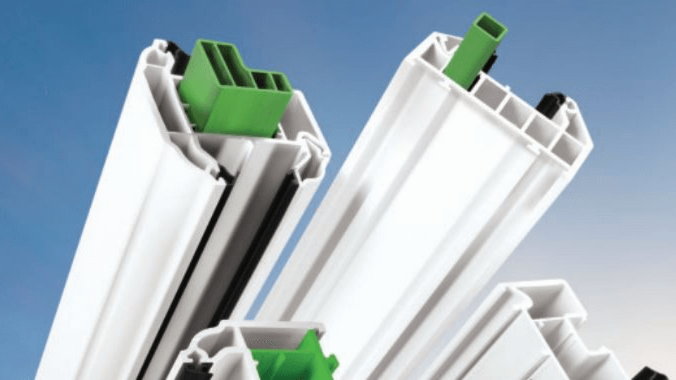 close up of the inside of pvcu window frame